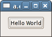 gtkmm output for a hello world application