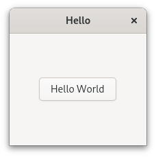 Hello World Application in GTK using C