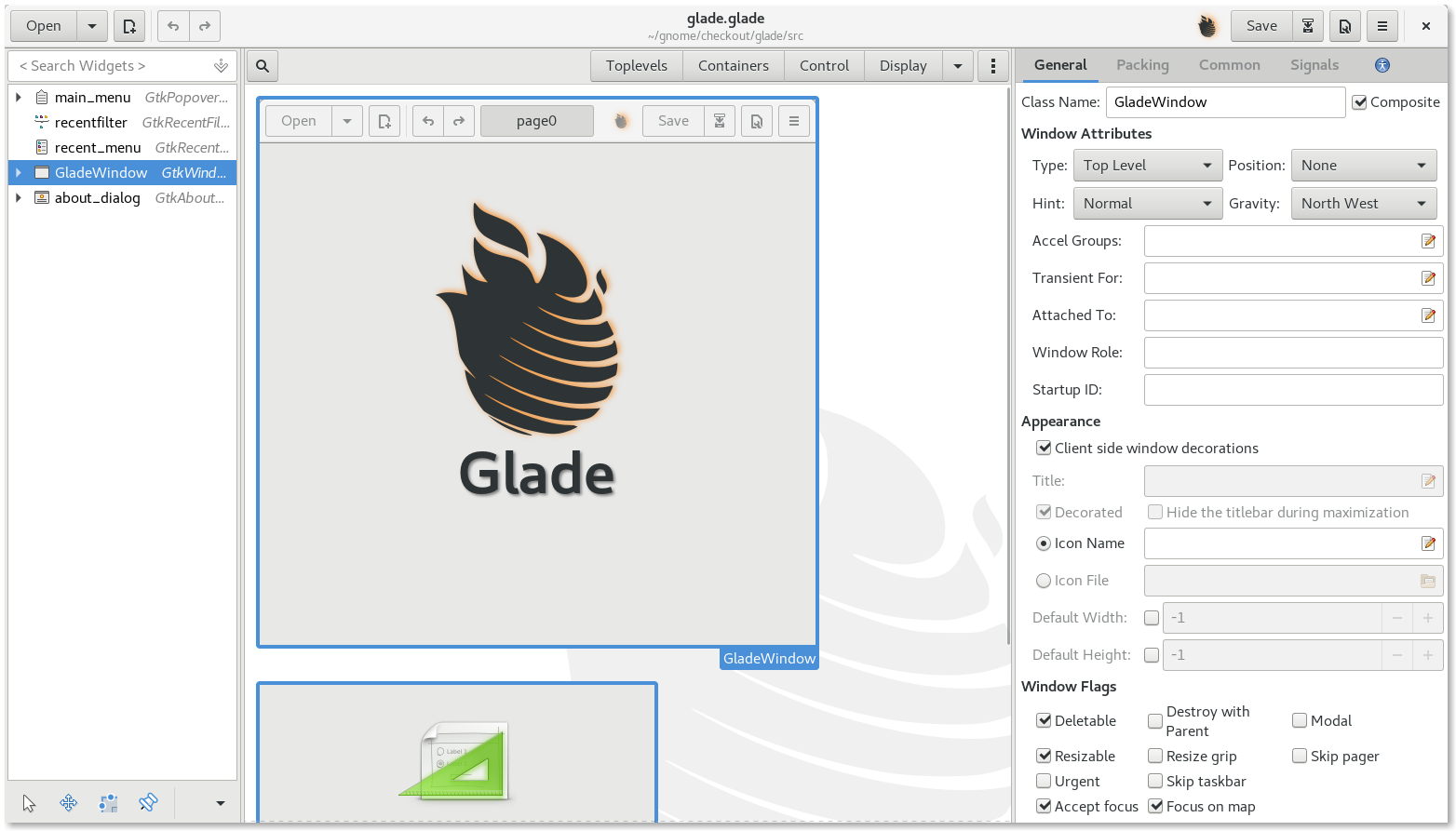 Integration of Glade and GTK